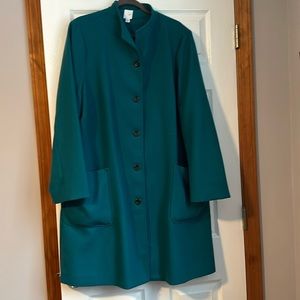 JJill beautiful teal coat size xl